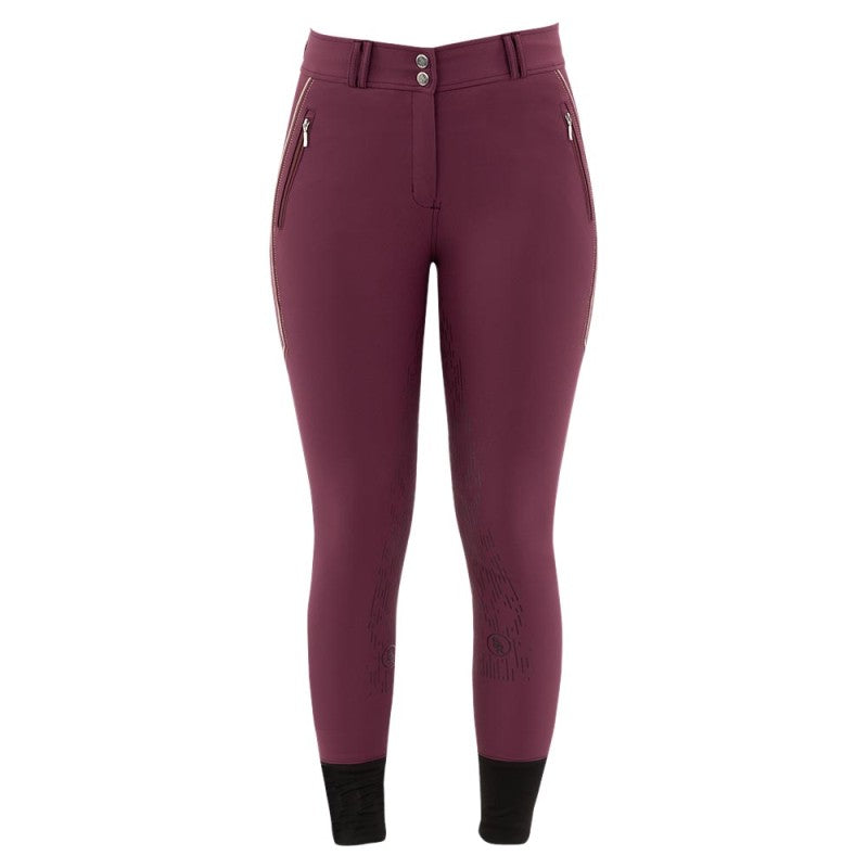 BR Riding Breeches Alicia Ladies Silicone Seat - Grape Wine - Euro 40/US 30