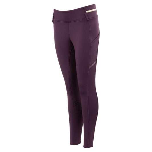 BR Winter Riding Tights Babs Ladies Silicone Seat - Blackberry Wine - Euro 46 (US 34)
