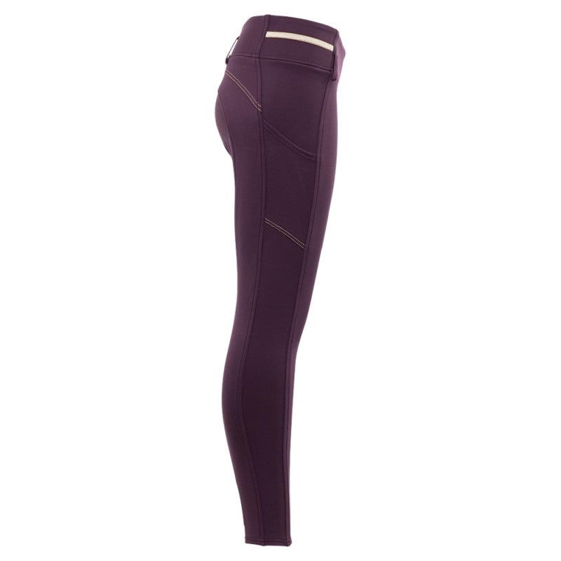 BR Winter Riding Tights Babs Ladies Silicone Seat - Blackberry Wine - Euro 40 (US 30)