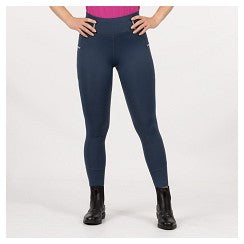 BR Riding Tights Christene Ladies Silicone Seat - Navy Sky - Euro 38 Limited Edition