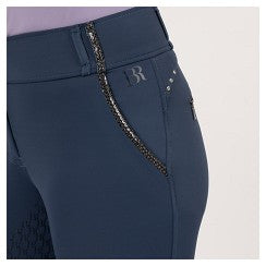 BR Riding Breeches Carla Ladies Silicone Seat - Navy Sky Euro 40 Limited Edition