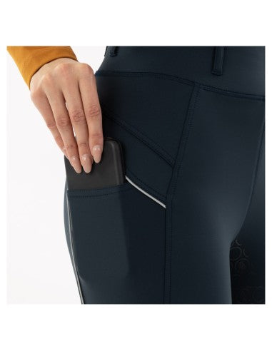 BR Ladies Winter Riding Tights - Florien - Silicone Seat - Carbon - Euro 38/US26 or Euro 40/US28