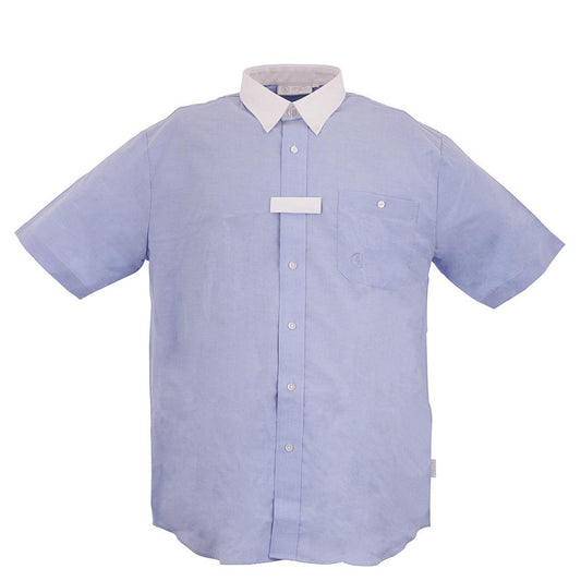 BR Clearance - BR Riding Shirt -  Men's - Short Sleeve - Blue/White - Medium