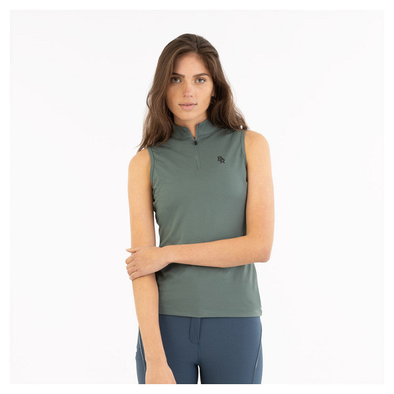 BR Sleeveless Zip-up Shirt Ladies - Balsam Green - Small