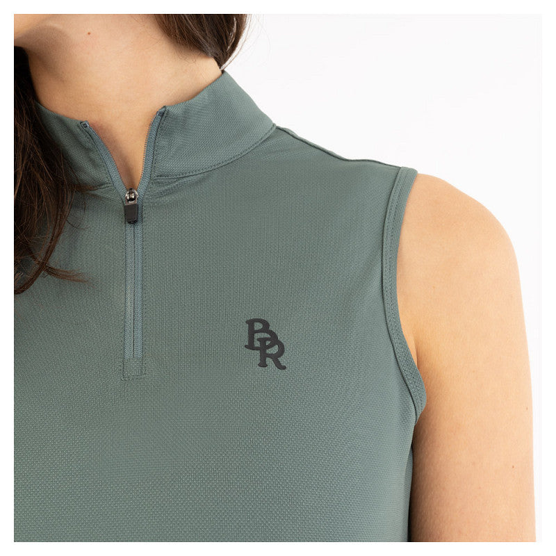 BR Sleeveless Zip-up Shirt Ladies - Balsam Green - Small