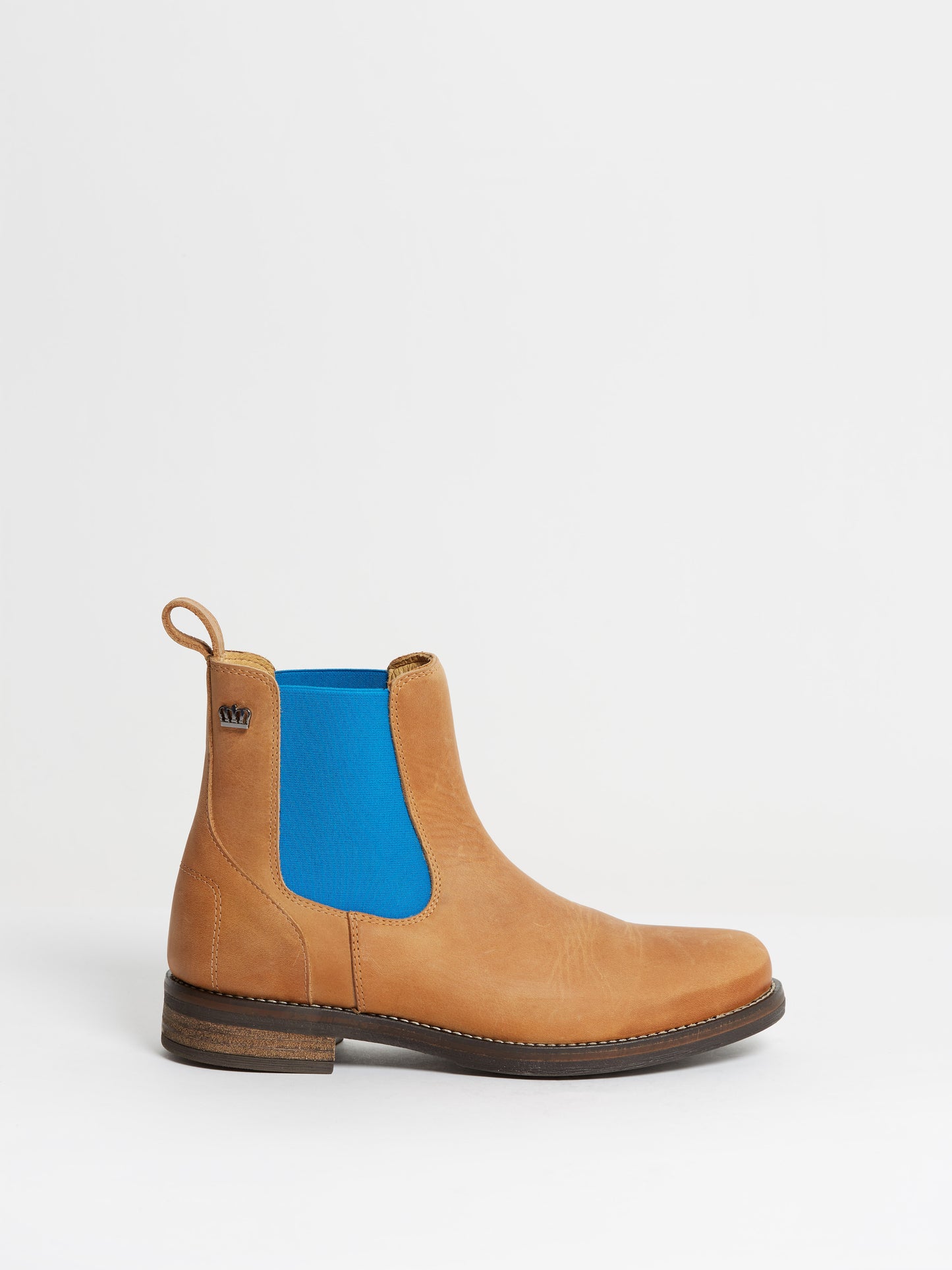 Kingsley Amsterdam Boot 39 Gaucho Brown/Royal Blue Elastic