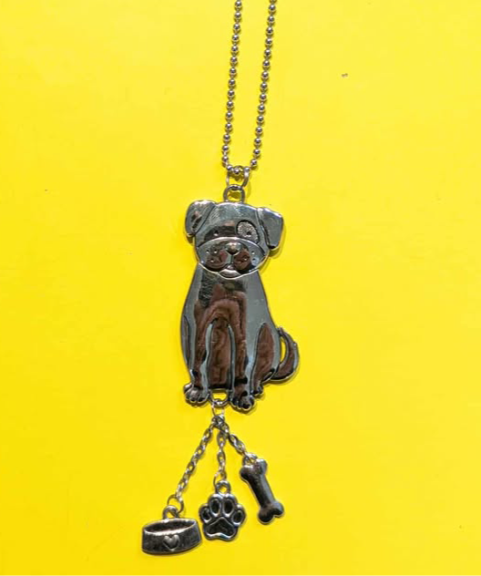 Car Charm - Silver dog - Clearance Reg $14