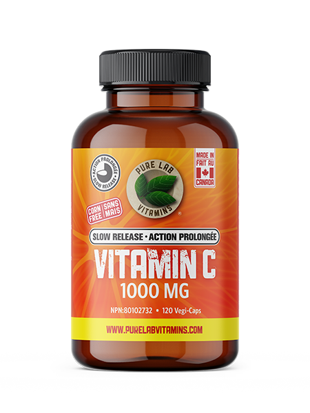 Pure Lab Vitamin C Slow Release 1000mg Human 120 Vegi-Caps