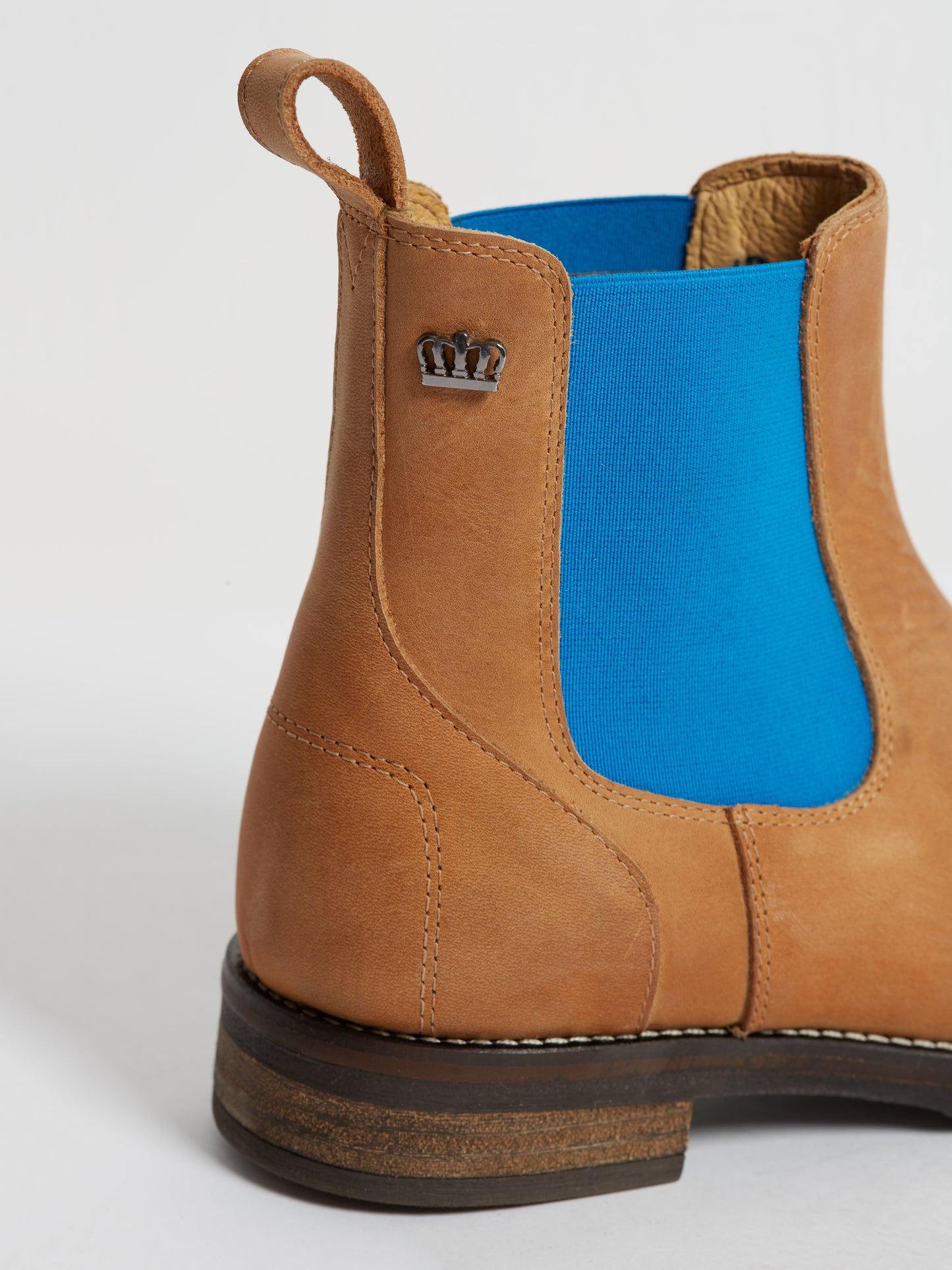 Kingsley Amsterdam Boot 39 Gaucho Brown/Royal Blue Elastic
