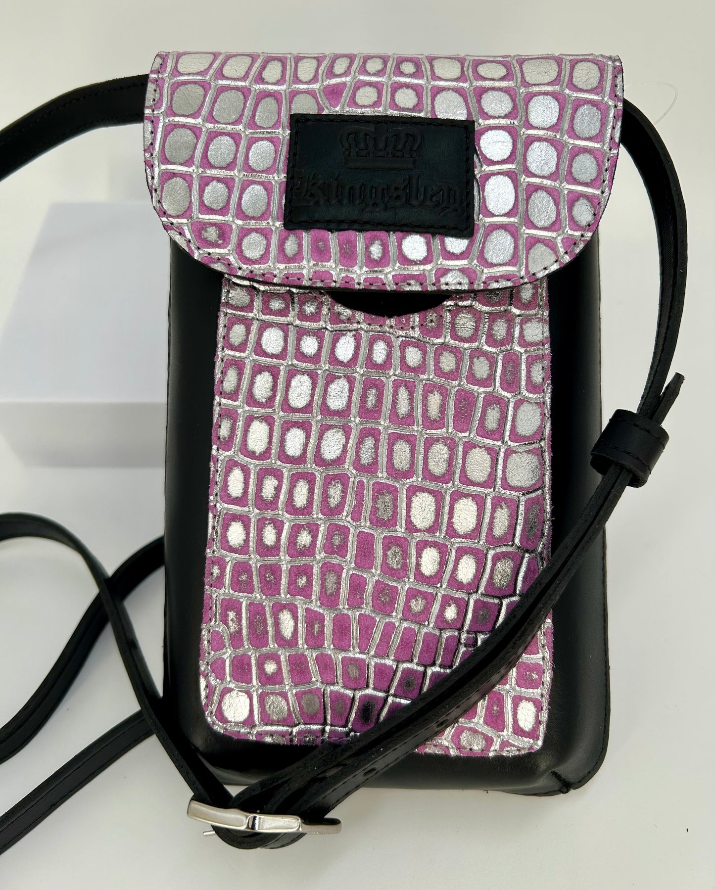 Kingsley Phone Bag 370 - Nature Black/Croco Gremlins Silver