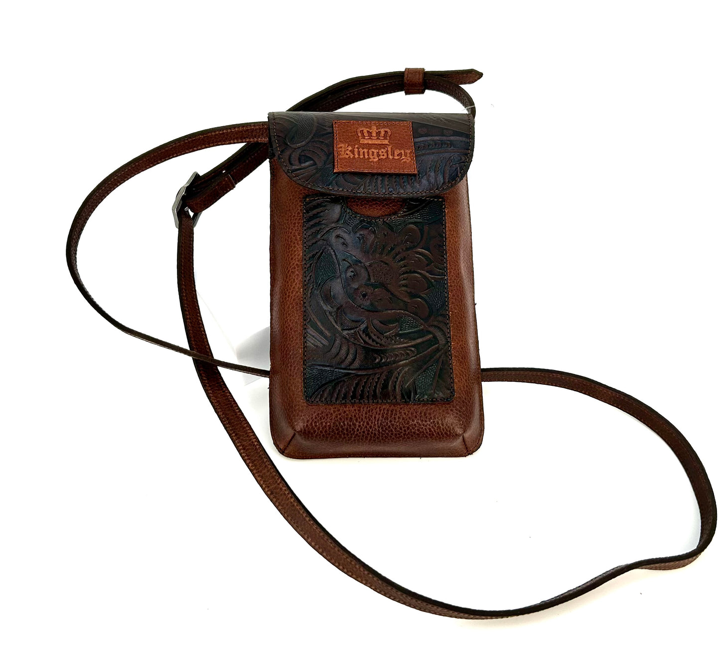 Kingsley Phone Bag 372 Paxson Cedar/Engraved Brown