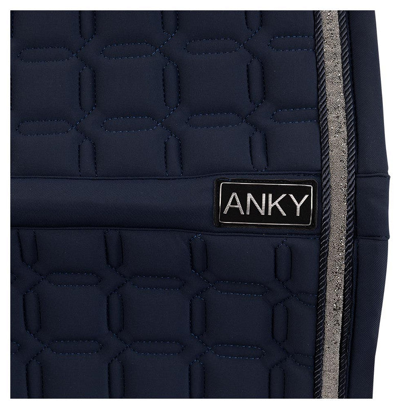 BR Clearance - ANKY® Saddle Pad Nylon Dressage Luminous XB24003 Dark Navy Full - Clearance Reg $149.00