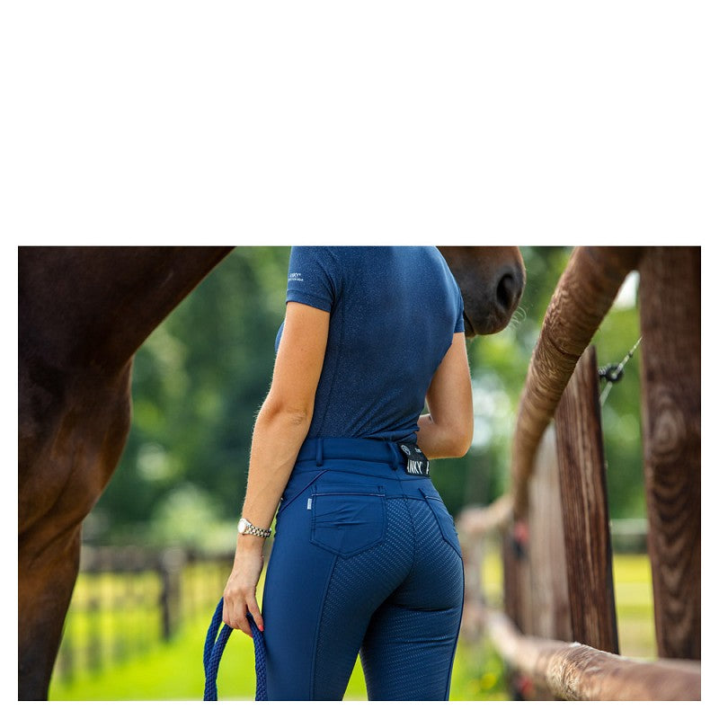 ANKY® Riding Breeches Radiance Ladies Self-Fabric Seat Silicone XR17105 - Navy - Size 36 Euro