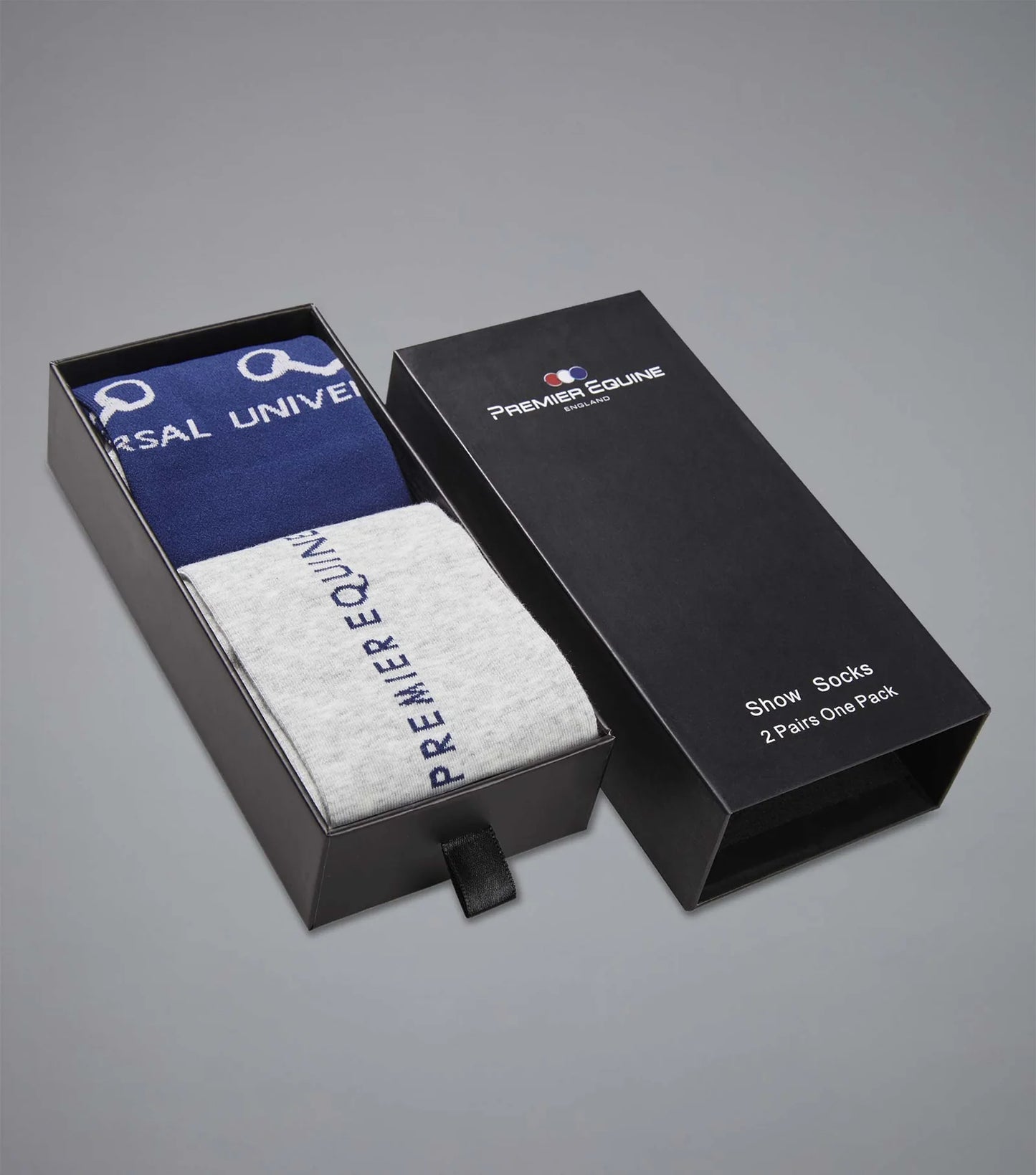Premier Equine UK Adults Thin Stretch Riding Socks (2 Pairs) Navy