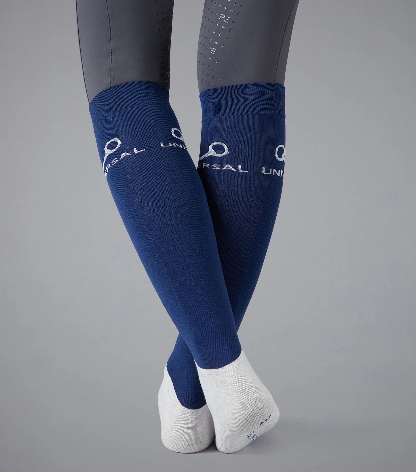 Premier Equine UK Adults Thin Stretch Riding Socks (2 Pairs) Navy