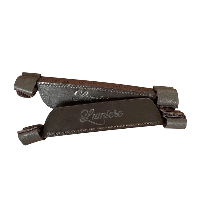 Lumiere Leather Blinkers - Full - Havana Brown