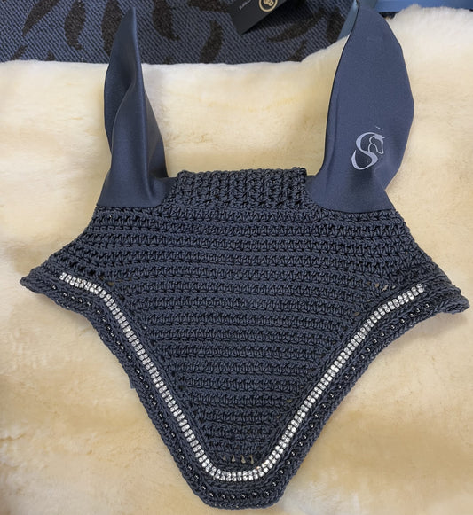 Bonnets By Sandy Flat Bottom charcoal/charcoal Custom Horse Size