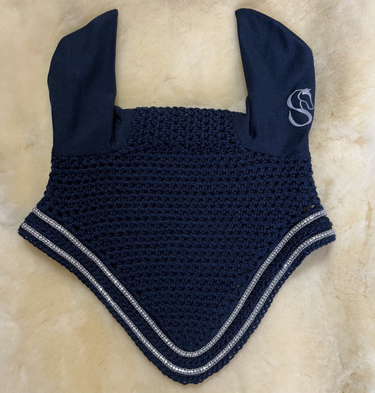 Bonnets By Sandy Lazy V Midnight Navy/Midnight Navy Custom Horse Size