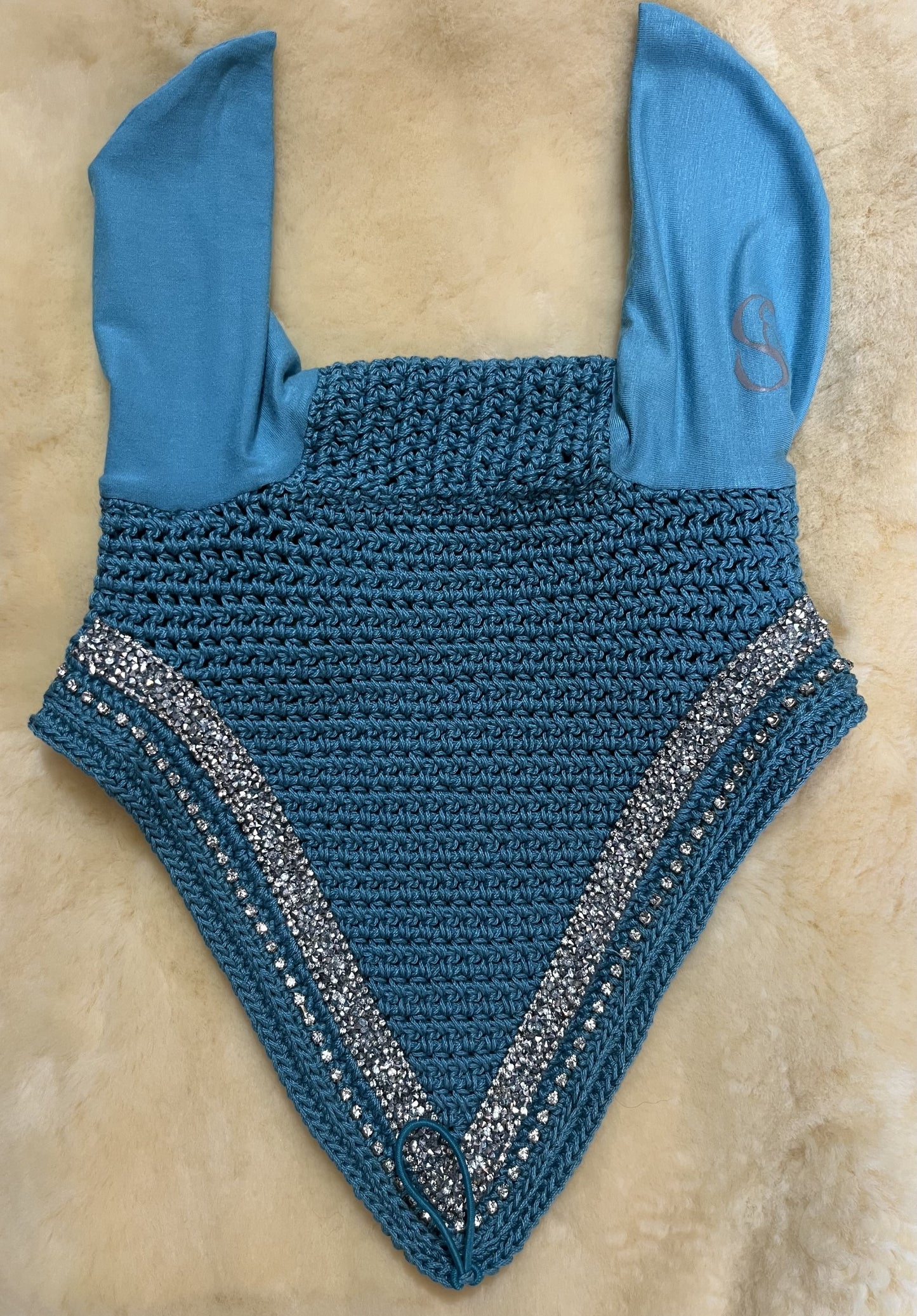 Bonnets By Sandy Tie Down Teal/Teal Custom Horse Size