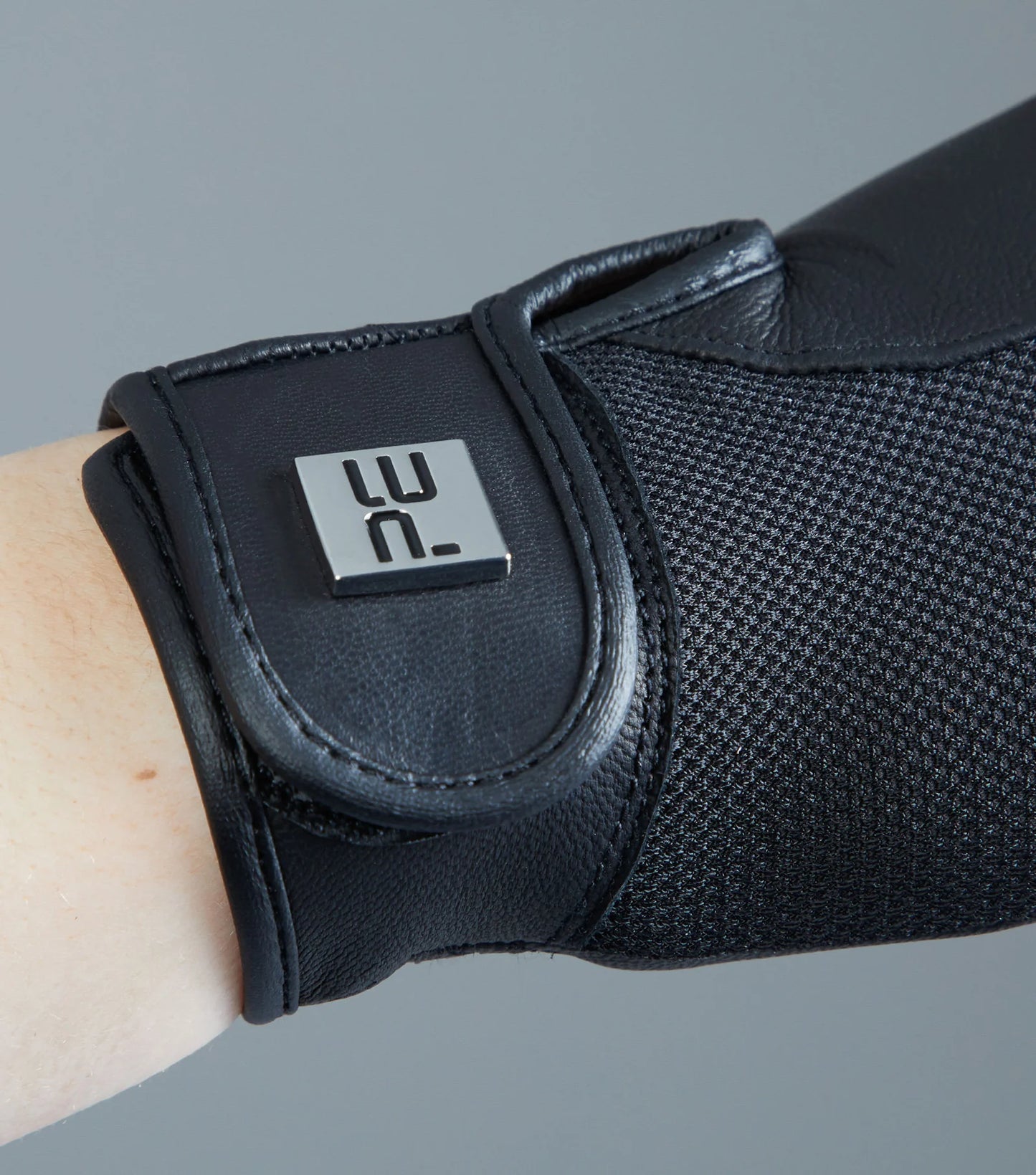 Premier Equine UK Bordoni Leather Mesh Riding Gloves - Black