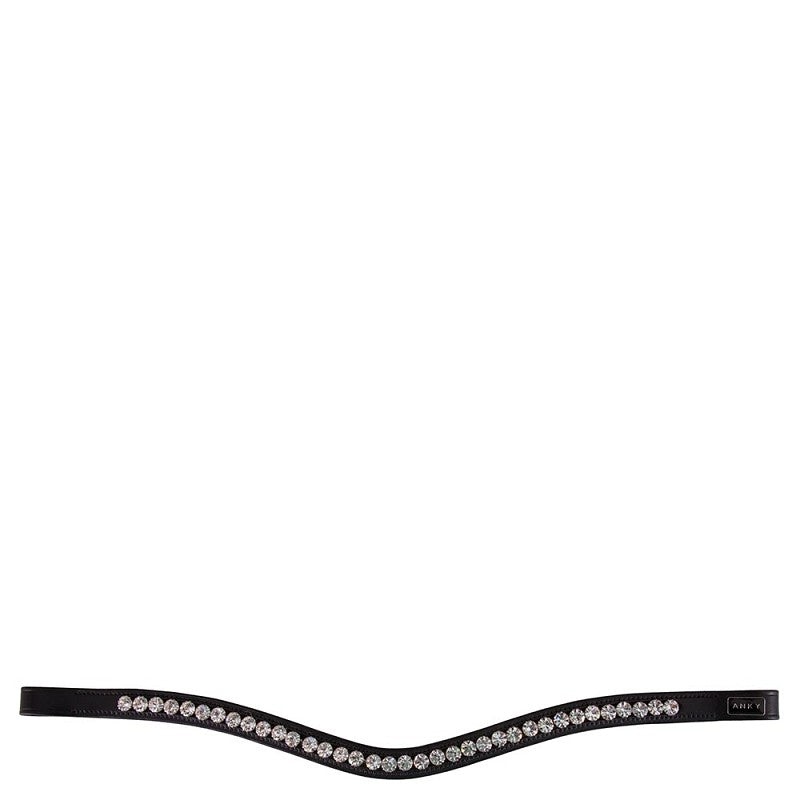 BR Clearance - ANKY Browband Slightly Curved Big Stones Black Full Reg $120.00