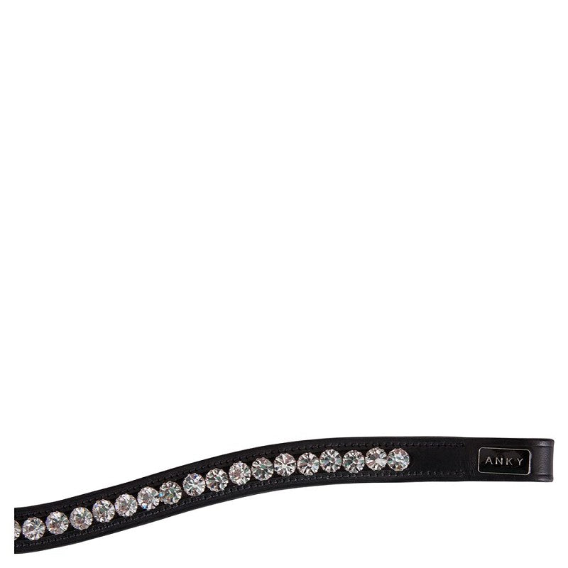 BR Clearance - ANKY Browband Slightly Curved Big Stones Black Full Reg $120.00