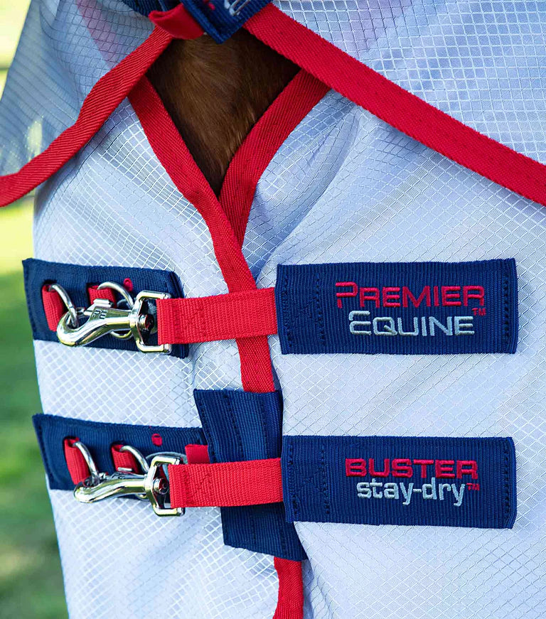 Premier Equine UK Buster Stay-Dry Super Lite Fly Rug with Surcingles - Navy