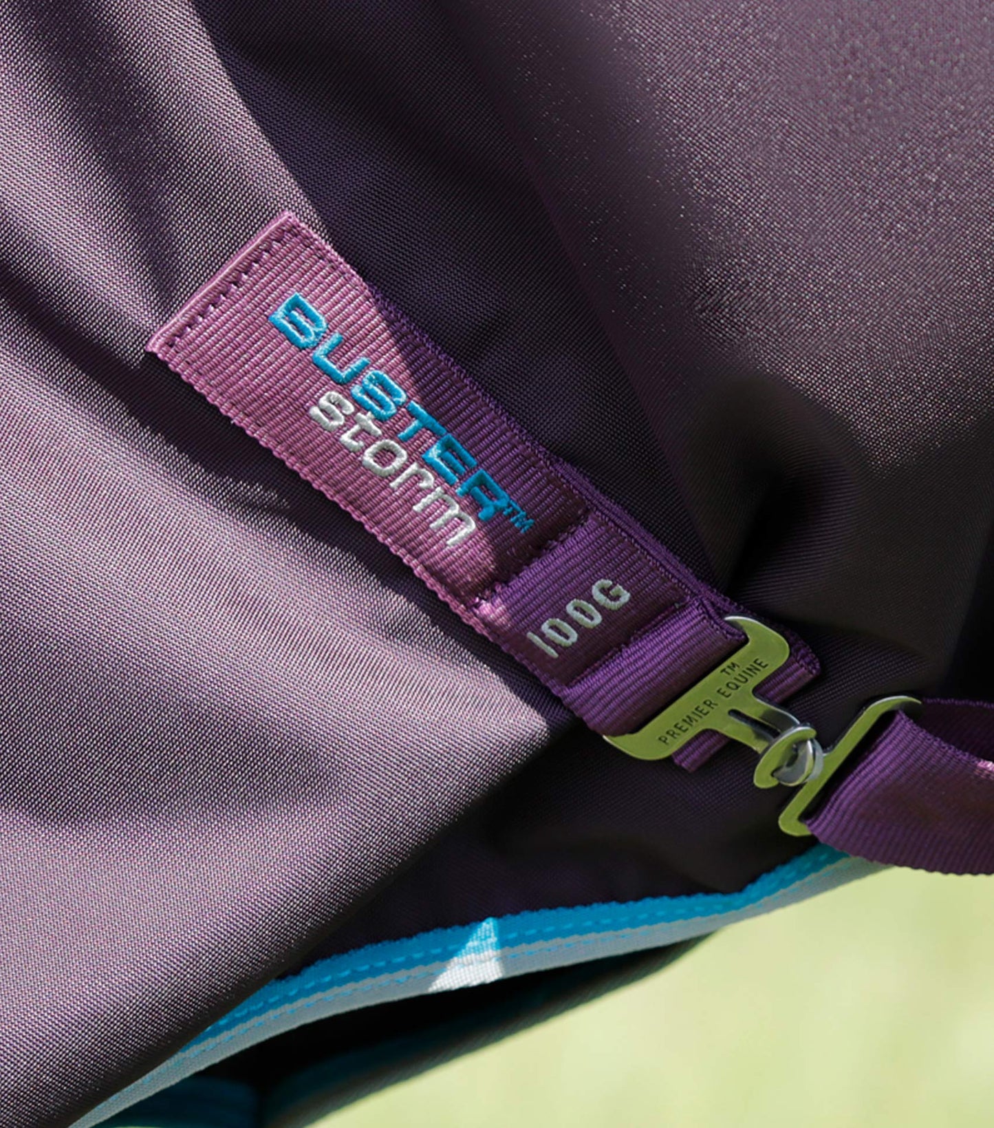 Premier Equine UK Buster Storm 100g Combo Turnout Rug with Snug-Fit Neck - Purple 6'6"/78"