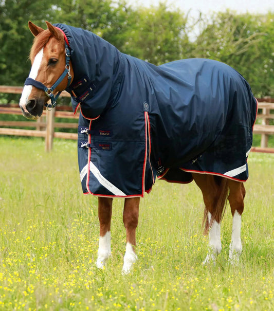 Premier Equine UK Buster Storm 200g Combo Turnout Rug with Snug-Fit Neck - Navy