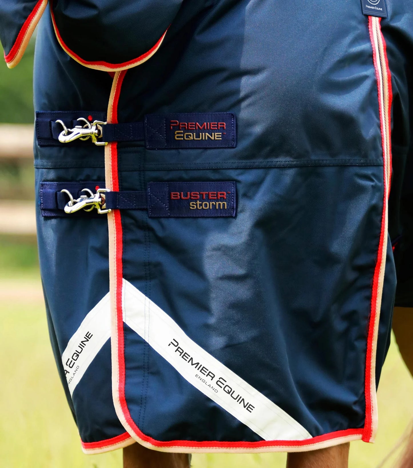 Premier Equine UK Buster Storm 200g Combo Turnout Rug with Snug-Fit Neck - Navy