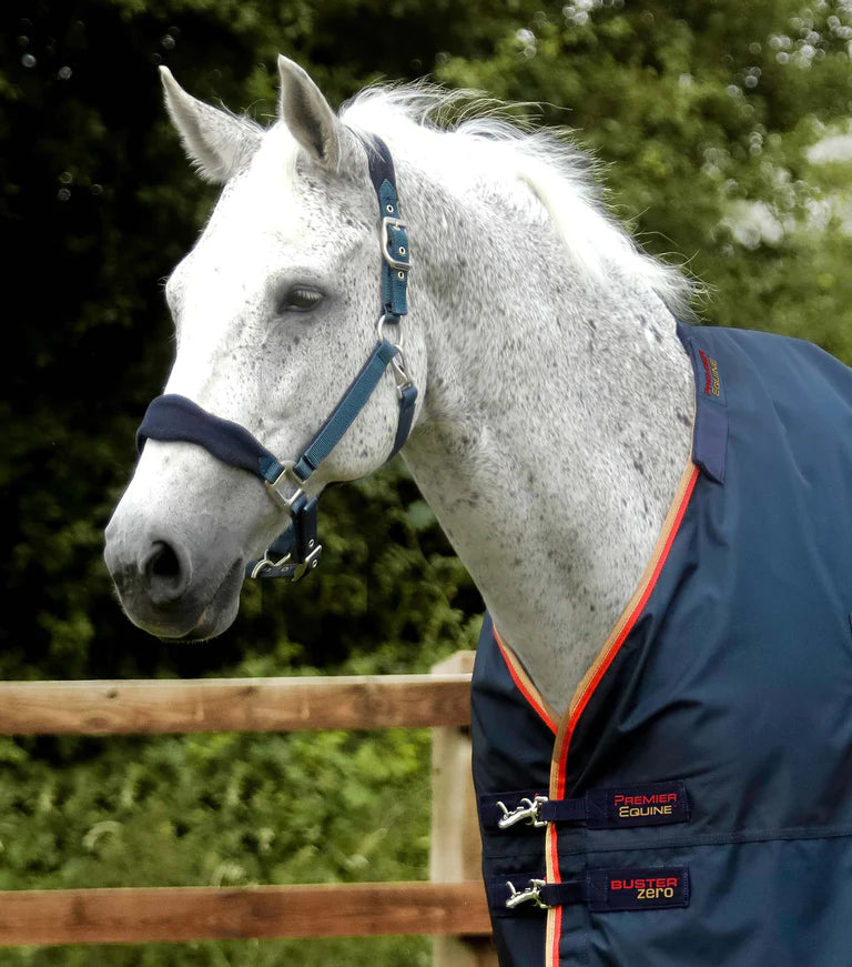 Premier Equine UK Buster 0g Turnout Rug with Classic Neck Cover - Navy
