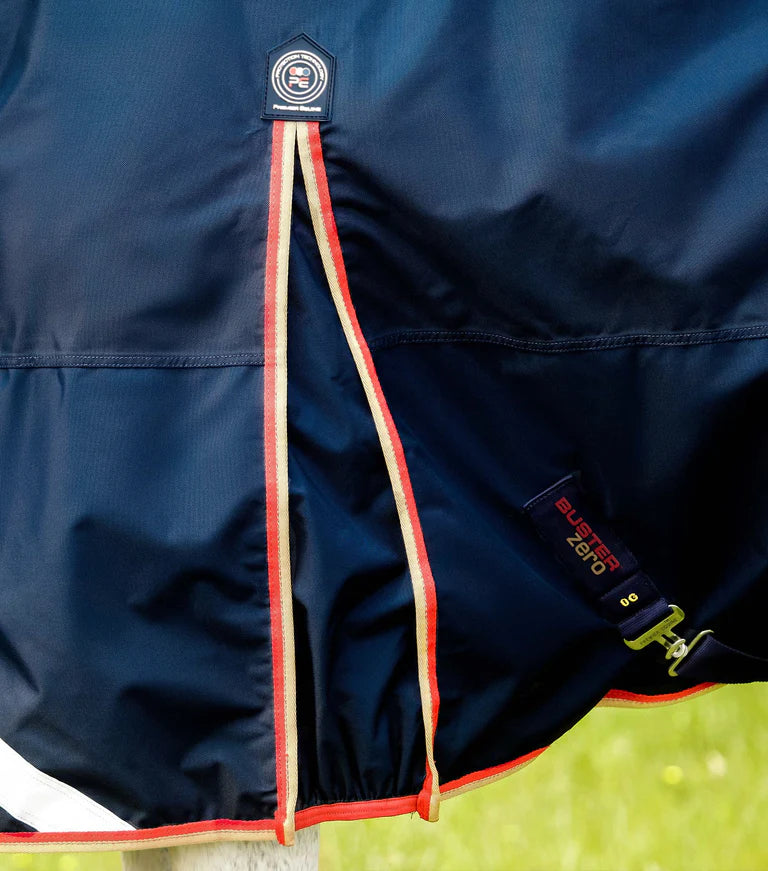 Premier Equine UK Buster 0g Turnout Rug with Classic Neck Cover - Navy