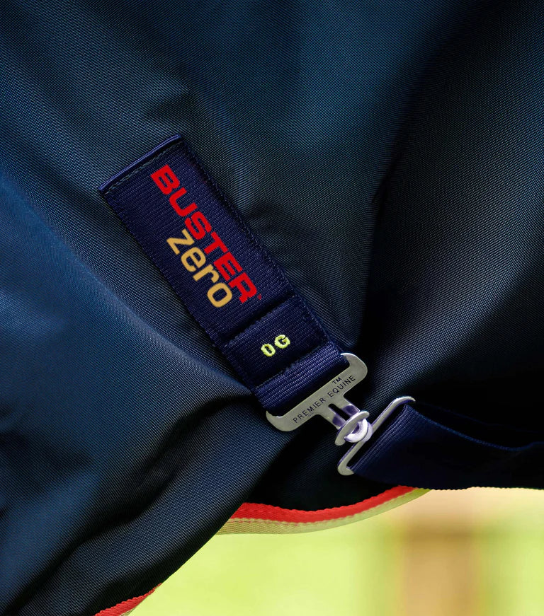 Premier Equine UK Buster 0g Turnout Rug with Classic Neck Cover - Navy