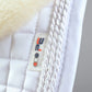 Premier Equine UK - Close Contact Merino Wool European Saddle Pad - Dressage Square White/Natural Wool - Full