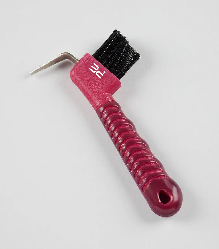 Premier Equine UK Comfort Grip Hoof Pick - Wine & Fuchsia