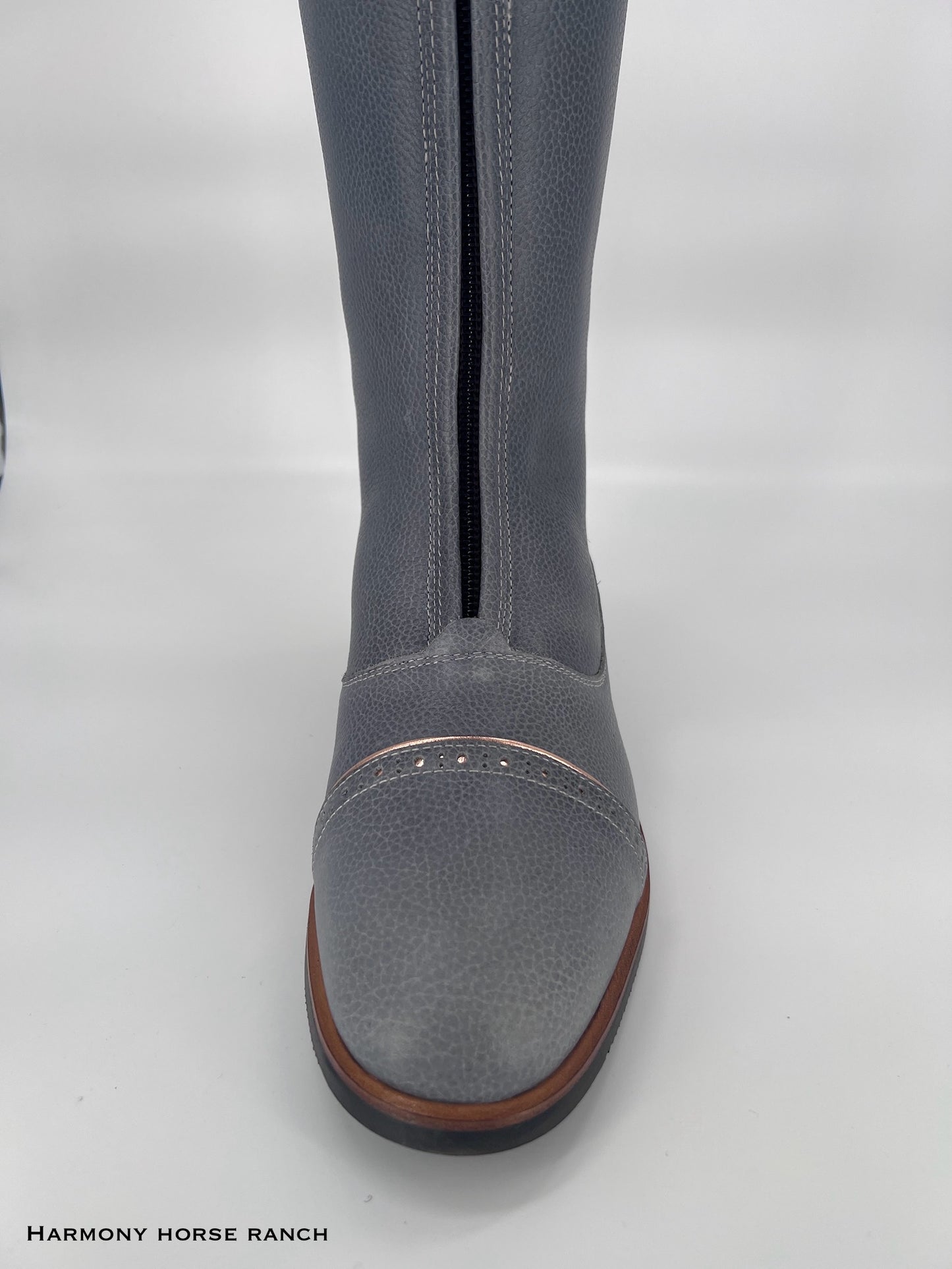 Kingsley London 01 Riding Boot - Paxson Grey/Stardust Pink - Euro Size 40.5 A/L (40.5 foot/height 49.5cm/calf 38cm)