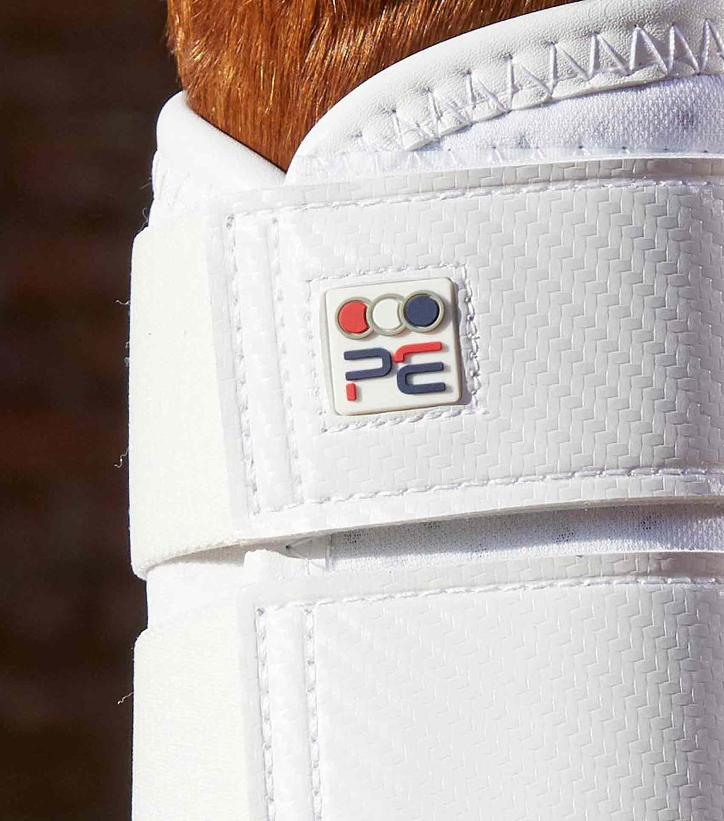 Premier Equine UK Carbon Air-Tech Single Lock Brushing Boots White