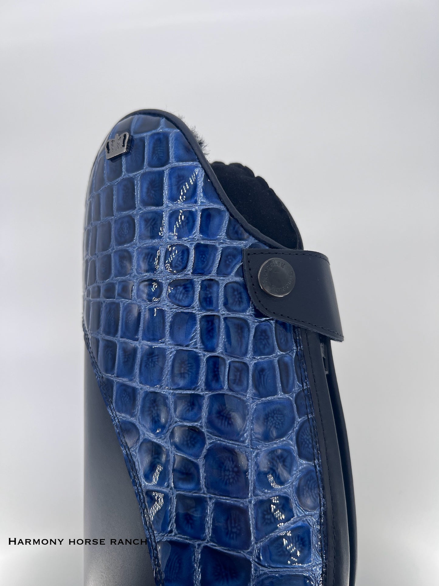 Kingsley Olbia 01 Riding Boots - Nature Blue / Brilliant Crocodile Blue - Fully Sheepskin Lined! - Size 40 MA XS