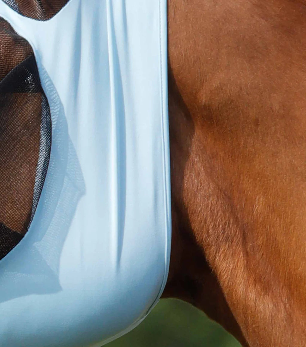Premier Equine UK Comfort Tech Lycra Fly Mask Xtra (Blue)