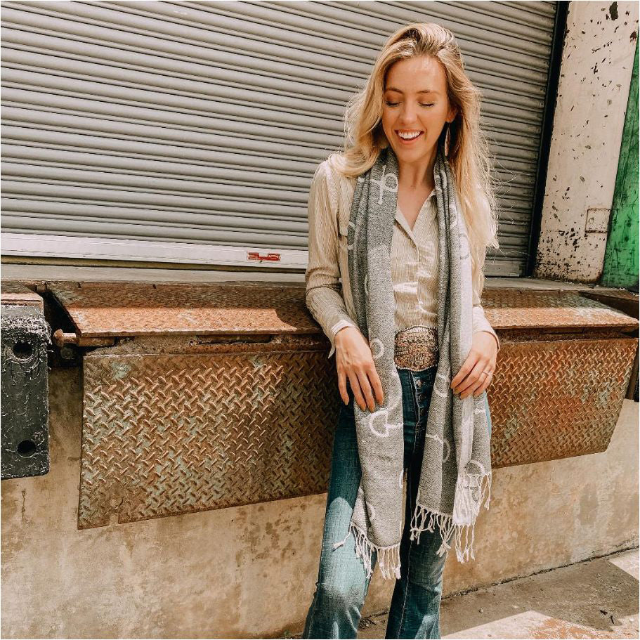 *AWST “Lila” Snaffle Bit Pashmina Scarf, 28 x 72″ *CLEARANCE REG $45.00