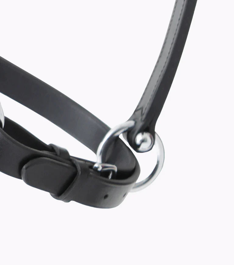 Premier Equine UK Hennaroso Rolled Anatomic Leather Halter Black