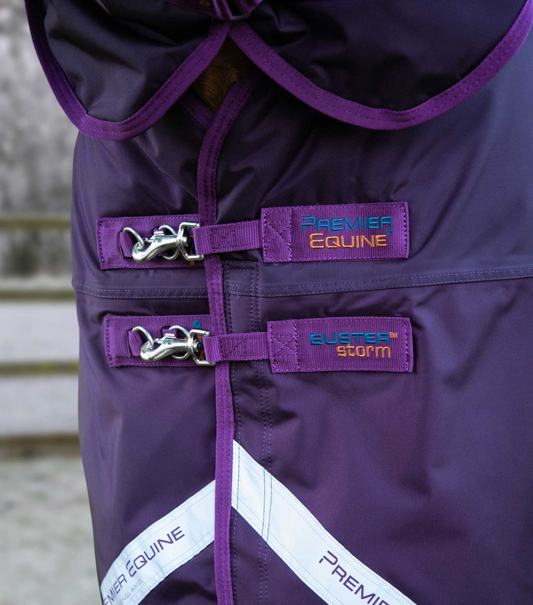 Premier Equine UK Buster Storm 420g Combo Turnout Rug with Classic Neck - Purple