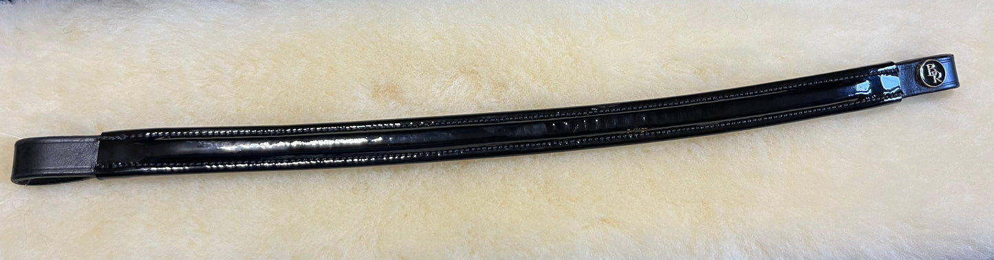 BR Equestrian Rockies Black Patent Browband Full