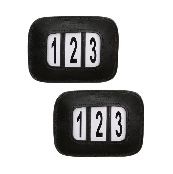 Lumiere Bridle Numbers (3 Numbers) - Classic - Brown (pair)