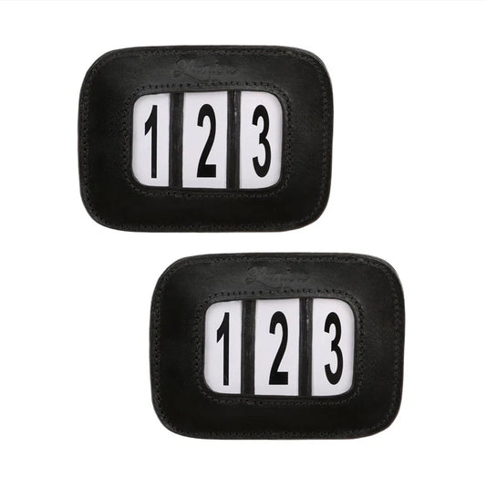 Lumiere Bridle Numbers (3 Numbers) - Classic - Brown (pair)