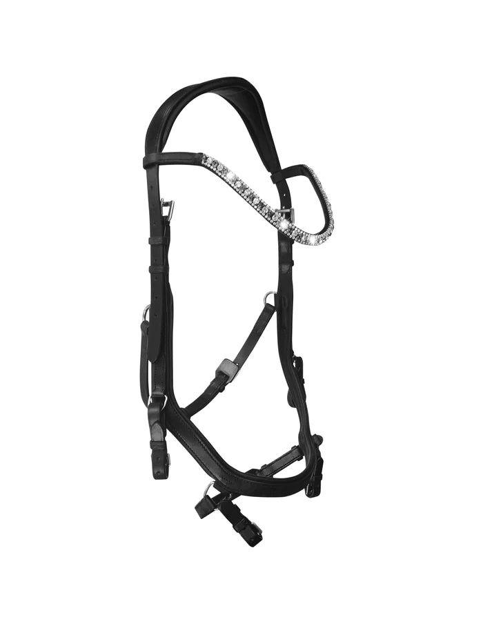 Lumiere Azure Anatomic Leather Bridle (Micklem Style) Black