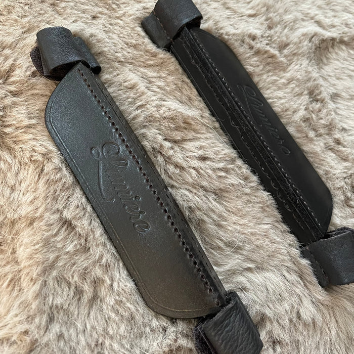 Lumiere Leather Blinkers - Full - Havana Brown
