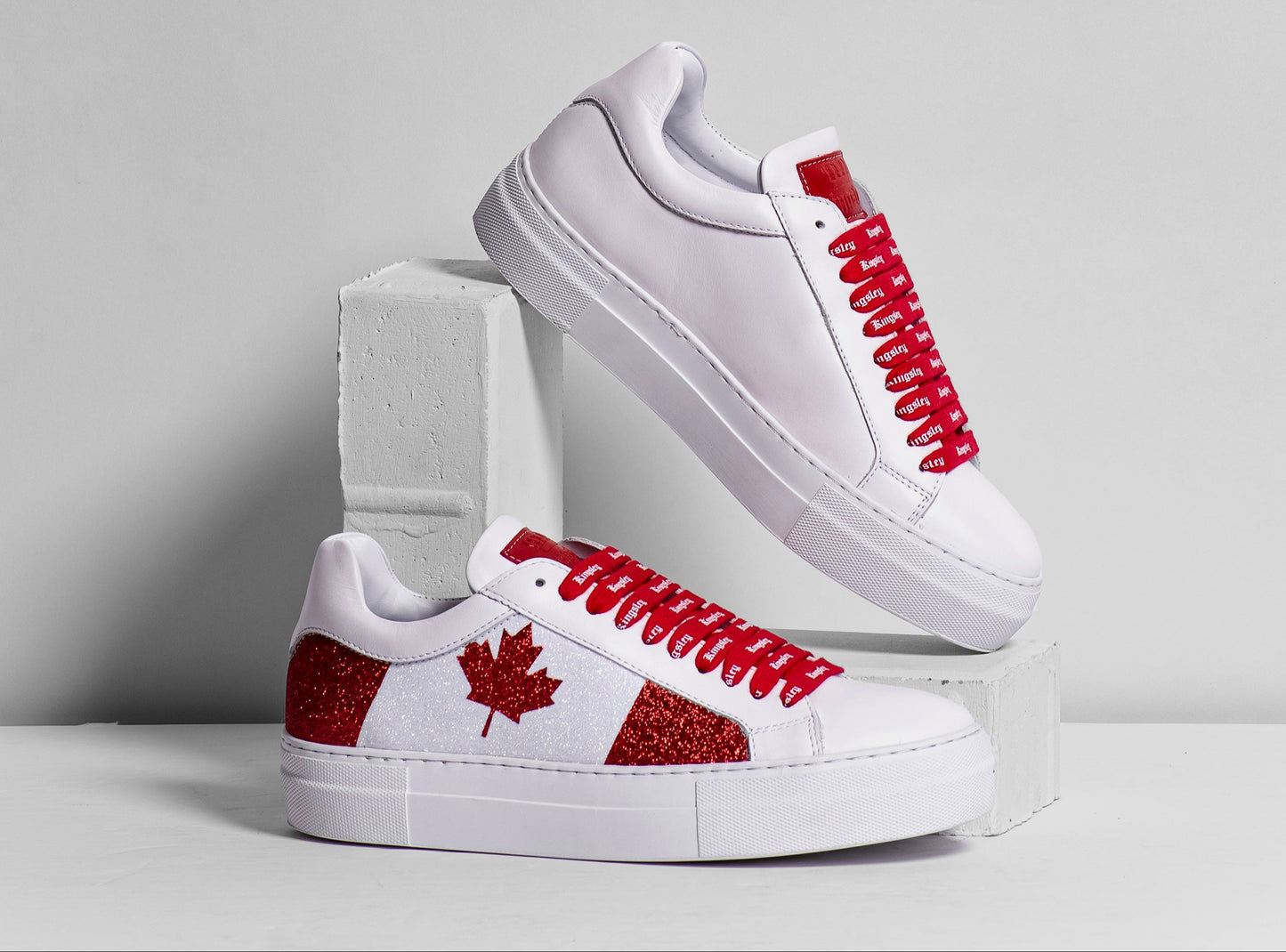 Kingsley Maroni Glitter Canada Flag Euro 38