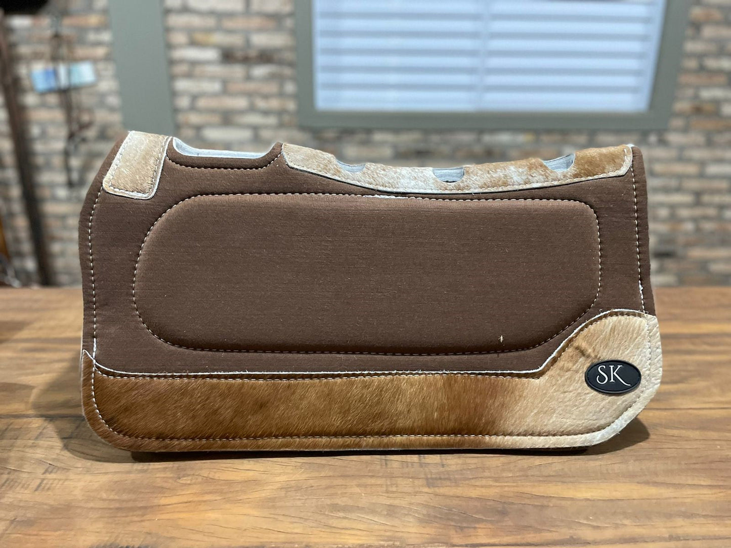 SK Equine Spinal Relief Western Pad Chocolate/Cowhide 30" (3/4" Thick)