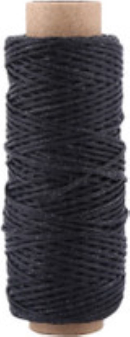 Waxed Braiding Thread - 50 m - White/Black/Brown
